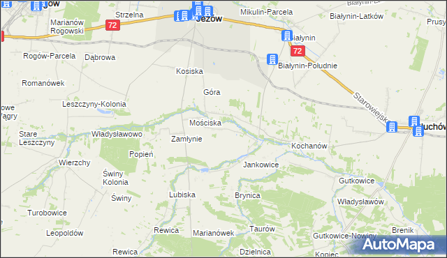 mapa Jankowice gmina Jeżów, Jankowice gmina Jeżów na mapie Targeo