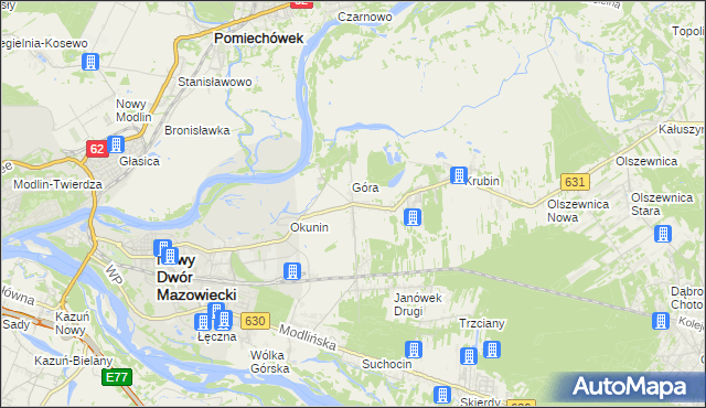 mapa Janówek Pierwszy, Janówek Pierwszy na mapie Targeo