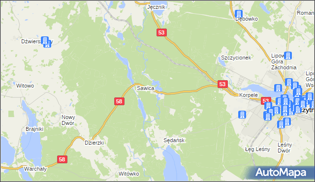 mapa Janowo gmina Szczytno, Janowo gmina Szczytno na mapie Targeo