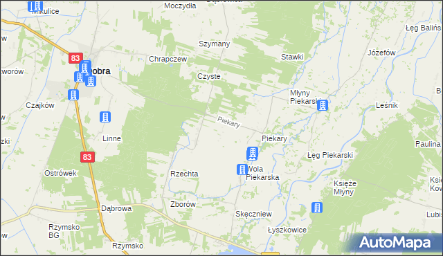 mapa Januszówka gmina Dobra, Januszówka gmina Dobra na mapie Targeo