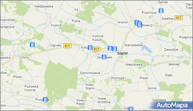 mapa Jarczówek, Jarczówek na mapie Targeo