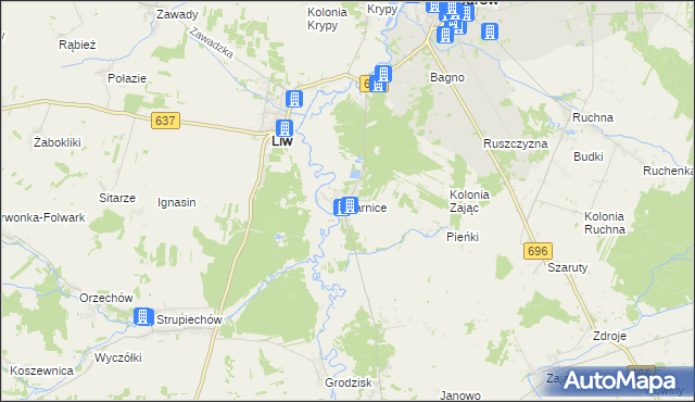 mapa Jarnice, Jarnice na mapie Targeo