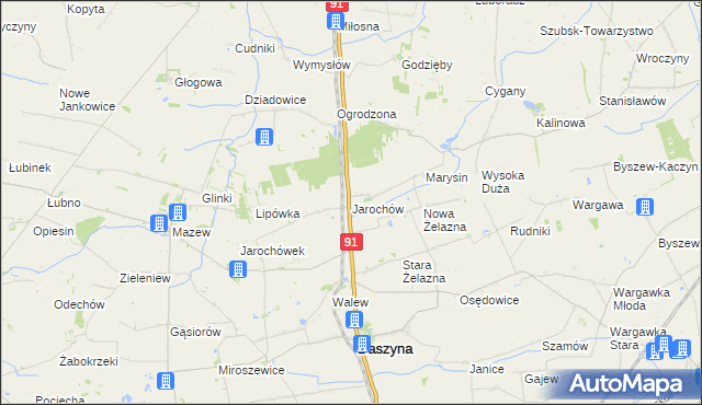 mapa Jarochów, Jarochów na mapie Targeo