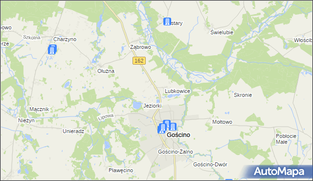 mapa Jarogniew, Jarogniew na mapie Targeo