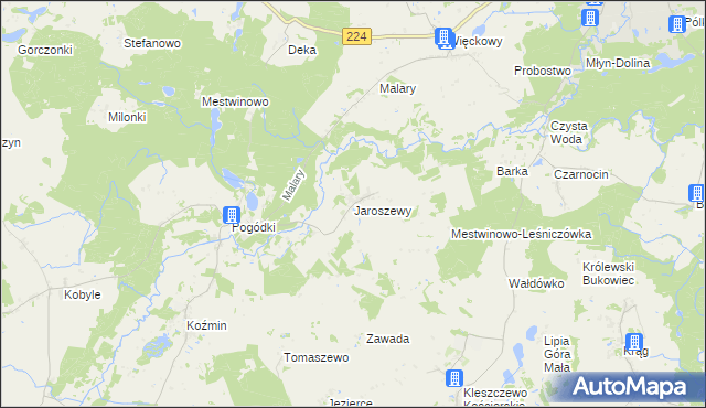 mapa Jaroszewy, Jaroszewy na mapie Targeo