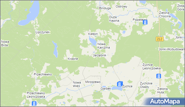 mapa Jarzębnik, Jarzębnik na mapie Targeo