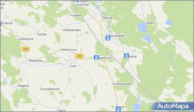 mapa Jasienica gmina Brody, Jasienica gmina Brody na mapie Targeo