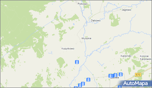 mapa Jasionowo Dębowskie, Jasionowo Dębowskie na mapie Targeo