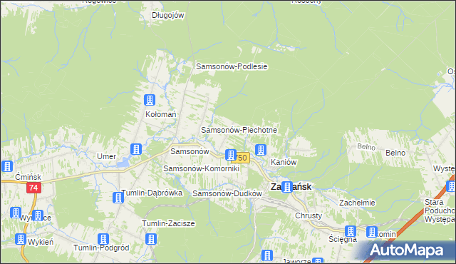 mapa Jasiów, Jasiów na mapie Targeo