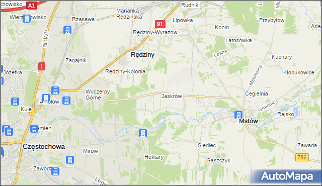 mapa Jaskrów, Jaskrów na mapie Targeo