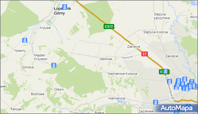 mapa Jaślików, Jaślików na mapie Targeo