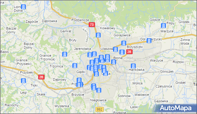 mapa Jasła, Jasło na mapie Targeo