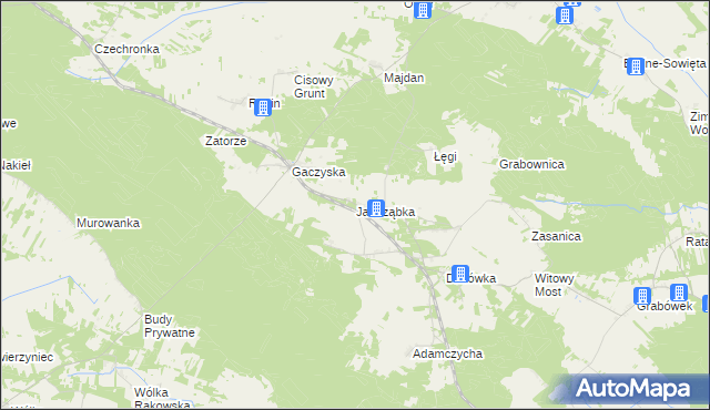 mapa Jastrząbka, Jastrząbka na mapie Targeo