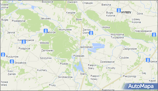 mapa Jastrzębiec gmina Stopnica, Jastrzębiec gmina Stopnica na mapie Targeo