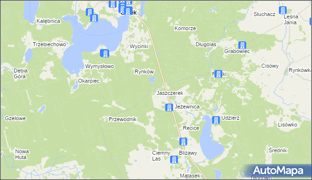 mapa Jaszczerek, Jaszczerek na mapie Targeo