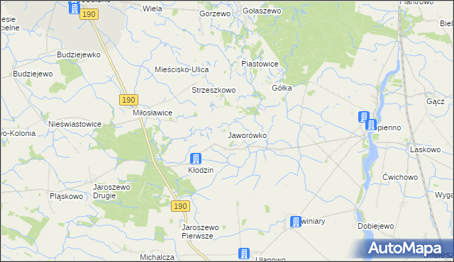mapa Jaworówko, Jaworówko na mapie Targeo