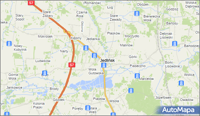 mapa Jedlińsk, Jedlińsk na mapie Targeo