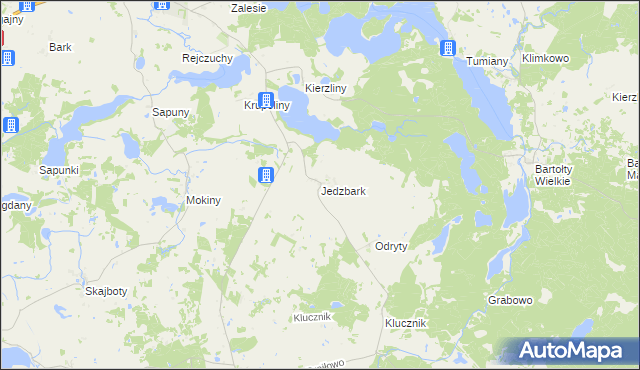 mapa Jedzbark, Jedzbark na mapie Targeo