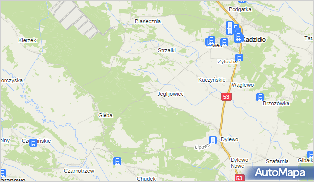 mapa Jeglijowiec, Jeglijowiec na mapie Targeo