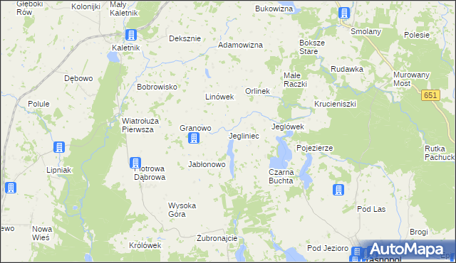 mapa Jegliniec gmina Krasnopol, Jegliniec gmina Krasnopol na mapie Targeo