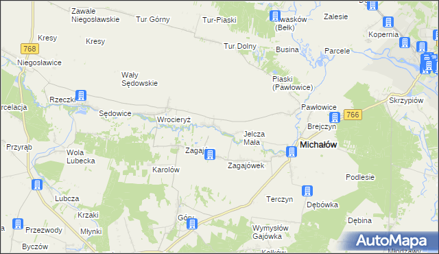 mapa Jelcza Wielka, Jelcza Wielka na mapie Targeo