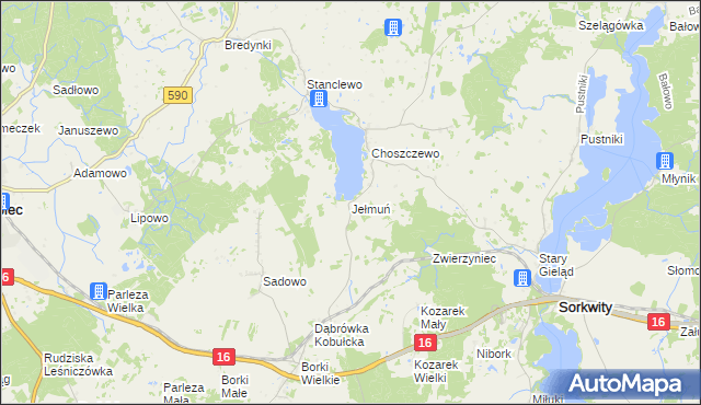 mapa Jełmuń, Jełmuń na mapie Targeo