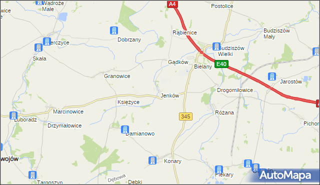 mapa Jenków, Jenków na mapie Targeo