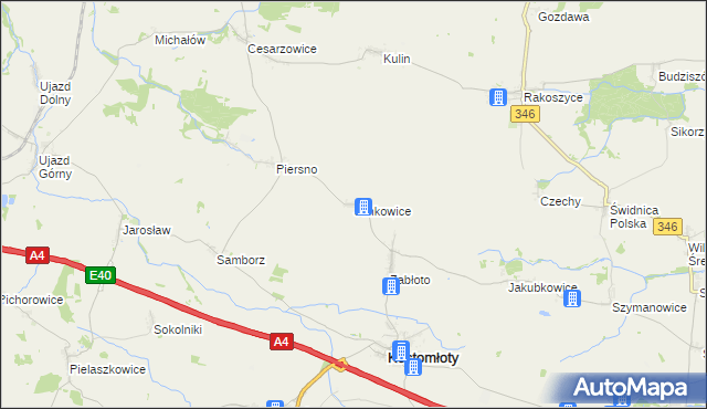 mapa Jenkowice gmina Kostomłoty, Jenkowice gmina Kostomłoty na mapie Targeo