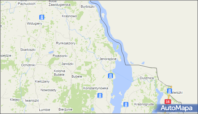 mapa Jenorajście, Jenorajście na mapie Targeo