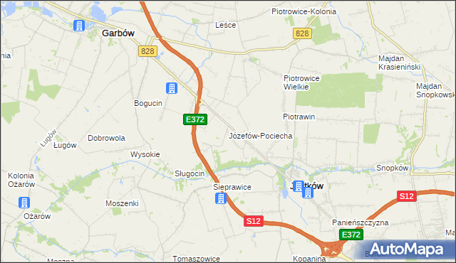 mapa Józefów-Pociecha, Józefów-Pociecha na mapie Targeo