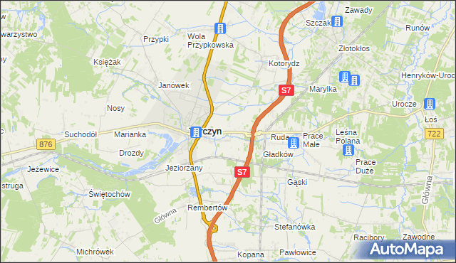 mapa Józefowice gmina Tarczyn, Józefowice gmina Tarczyn na mapie Targeo