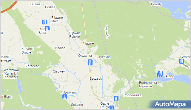 mapa Juryzdyka, Juryzdyka na mapie Targeo