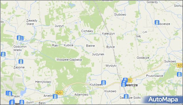 mapa Jurzynek, Jurzynek na mapie Targeo