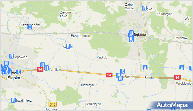 mapa Kadłub gmina Miękinia, Kadłub gmina Miękinia na mapie Targeo