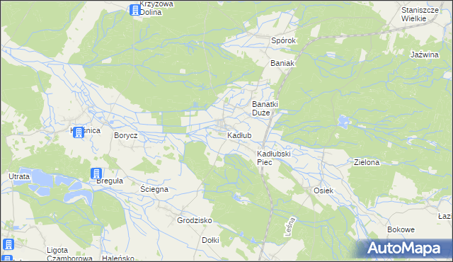 mapa Kadłub gmina Strzelce Opolskie, Kadłub gmina Strzelce Opolskie na mapie Targeo