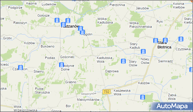 mapa Kadłubska Wola, Kadłubska Wola na mapie Targeo