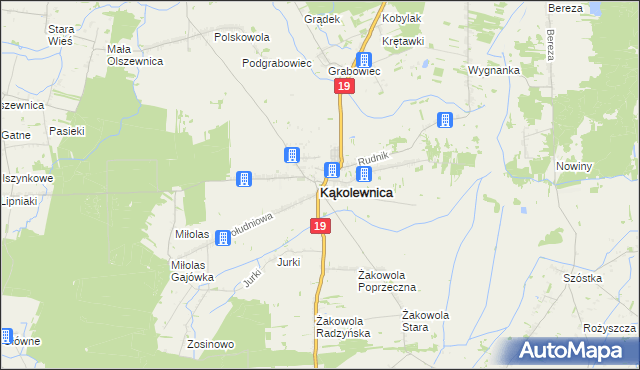 mapa Kąkolewnica, Kąkolewnica na mapie Targeo