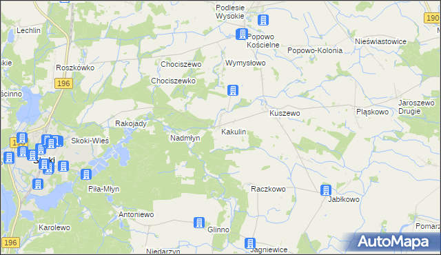 mapa Kakulin, Kakulin na mapie Targeo