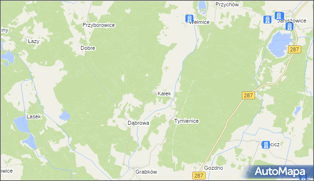 mapa Kałek gmina Lubsko, Kałek gmina Lubsko na mapie Targeo