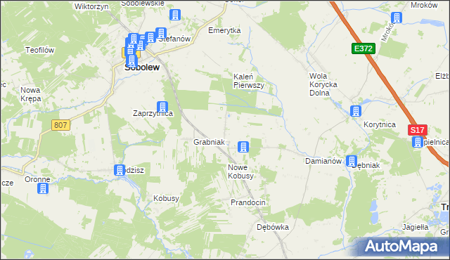 mapa Kaleń Drugi, Kaleń Drugi na mapie Targeo