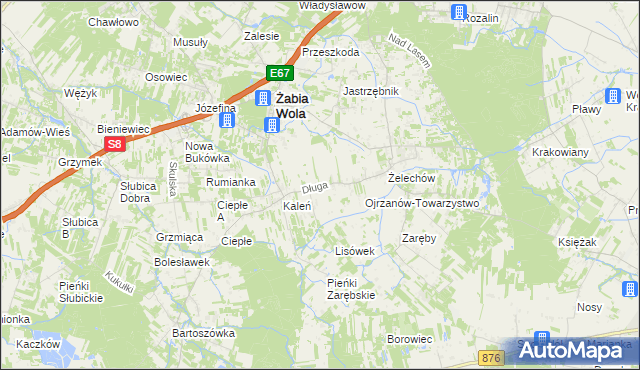 mapa Kaleń-Towarzystwo, Kaleń-Towarzystwo na mapie Targeo