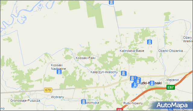 mapa Kalinówka-Bystry, Kalinówka-Bystry na mapie Targeo