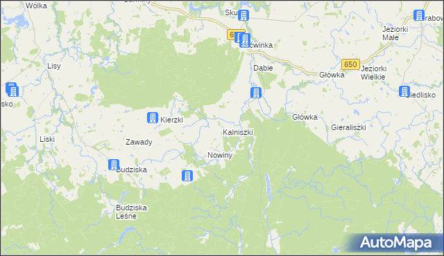 mapa Kalniszki, Kalniszki na mapie Targeo