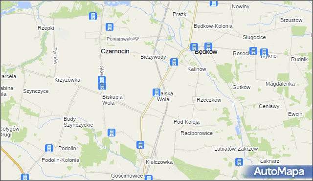 mapa Kalska Wola, Kalska Wola na mapie Targeo