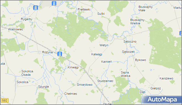 mapa Kałwągi, Kałwągi na mapie Targeo