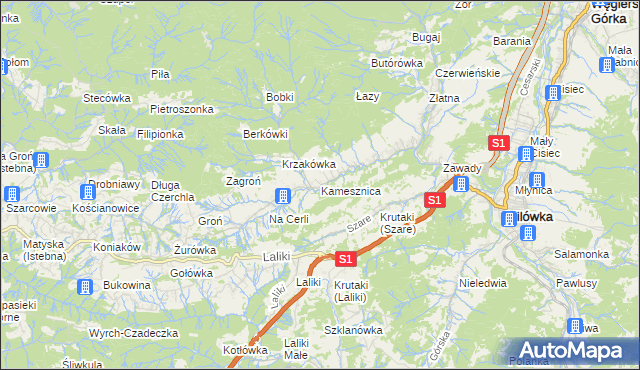 mapa Kamesznica, Kamesznica na mapie Targeo