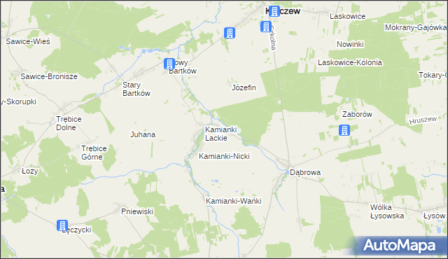 mapa Kamianki-Czabaje, Kamianki-Czabaje na mapie Targeo