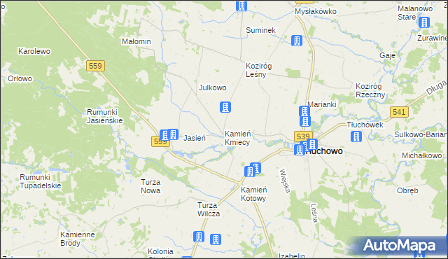 mapa Kamień Kmiecy, Kamień Kmiecy na mapie Targeo