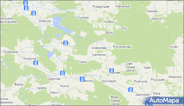 mapa Kamieniki, Kamieniki na mapie Targeo