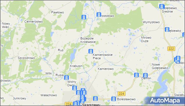 mapa Kamierowskie Piece, Kamierowskie Piece na mapie Targeo